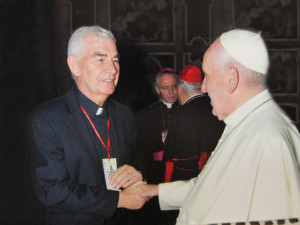 Photo Fr.Shay meets Pope Francis.