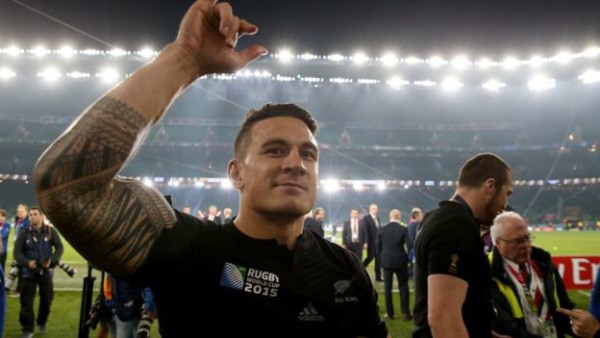 Sonny Bill Williams helped New Zealand win the Rugby World Cup in October