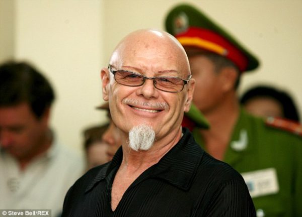 Grin: Gary Glitter was convicted of abusing two young girls in Vietnam in 2006