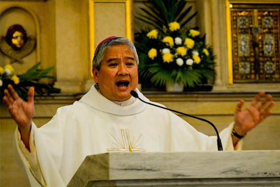 Archbishop Socrates Villegas, president of the Catholic Bishops Conference of the Philippines. (Photo by Roy Lagarde)