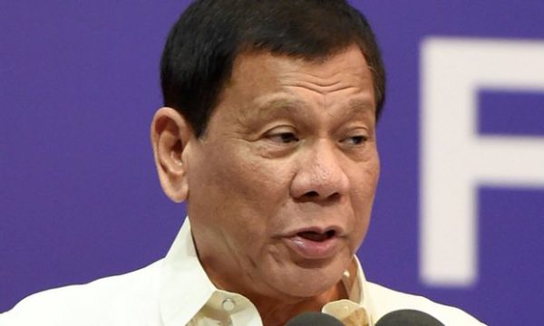 Earlier this month Rodrigo Duterte said he planned to raise the Philippine flag on the island of Thitu, in the South China Sea, and that he had ‘ordered the armed forces to occupy’ the disputed chain. Photograph: Fayez Nureldine/AFP/Getty Images