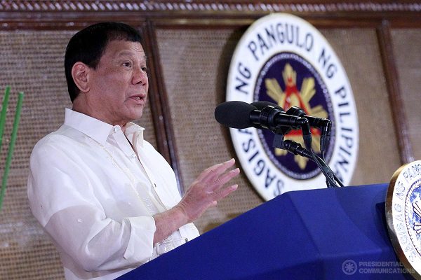 President Rodrigo Duterte severely criticized two media organizations during the oath-taking ceremony of the newly-appointed government officials and the new officers of the Philippine Councilors’ League (PCL) at the Heroes Hall in Malacañan Palace on March 30, 2017. PCOO/Richard Madelo
