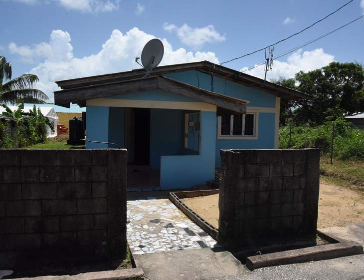 troubled home: The house in which the abused child lives in at Nicholas Street, Warrenville, Guaico.