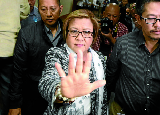 Sen. Leila de Lima. (File photo by MARIANNE BERMUDEZ / Philippine Daily Inquirer)