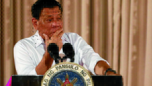 President Rodrigo Duterte. JOAN BONDOC/INQUIRER FILE PHOTO