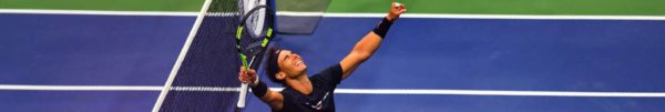 Nadal celebrates his victory against Kevin Anderson. TIMOTHY A. CLARY AFP