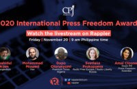 WATCH: CPJ International Press Freedom Awards 2020