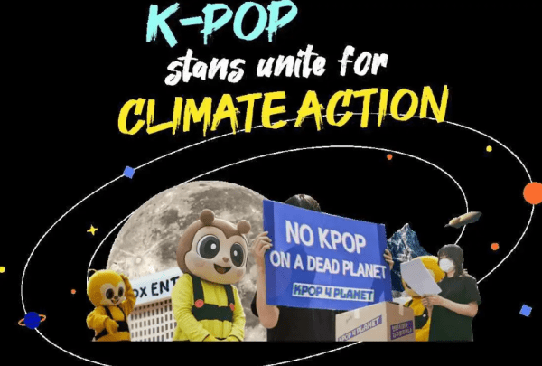 Korean pop music fans call for action to save the planet