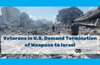 VETERANS DEMAND TERMINATION OF WEAPONS TO ISRAEL