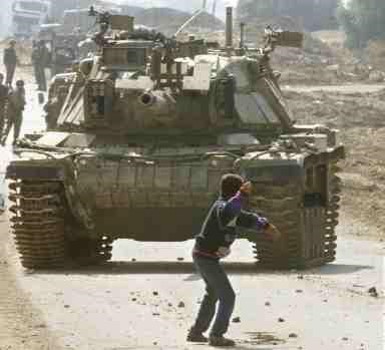 The Child Resisting The Tank